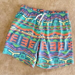 chubbies Bright Multicolor Aztec-Style Swim Trunks